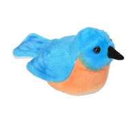 Wild Republic Audubon II Eastern Bluebird Stuffed Animal with Sound 5.5"