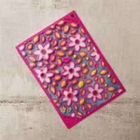 Flower Power Design Emat, Enrichment Licking Mat -Pink