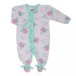 Long Sleeve Footed Sleep N Play - Baby Yoda