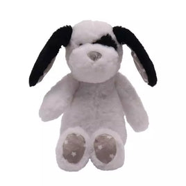 World's Softest Plush - 9 Inch White Dog with Black Ears