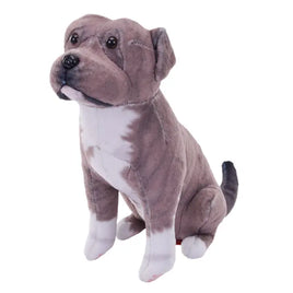 Wild Republic Rescue Dog Plush - Grey Pitbull