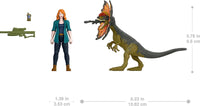 Jurassic World Toys Dominion Claire & Dilophosaurus Action Figures