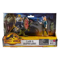 Jurassic World Toys Dominion Claire & Dilophosaurus Action Figures