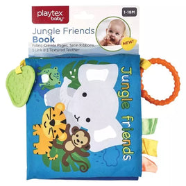 Jungle Friends Soft Cloth Crinkle Book with Teether