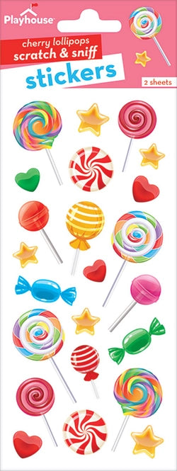 Cherry Lollipops Scratch and Sniff Stickers