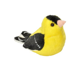 Wild Republic Audubon II American Goldfinch Stuffed Animal with Sound 5.5"