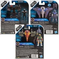 Star Wars Mission Fleet Figures- Boba Fett, Mandalorian Trooper, Dark Trooper