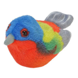 Wild Republic Audubon II Painted Bunting Stuffed Animal with Sound 5.5"