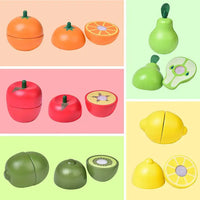 11 Pcs Wooden Pretend Cutting Play Food Toy